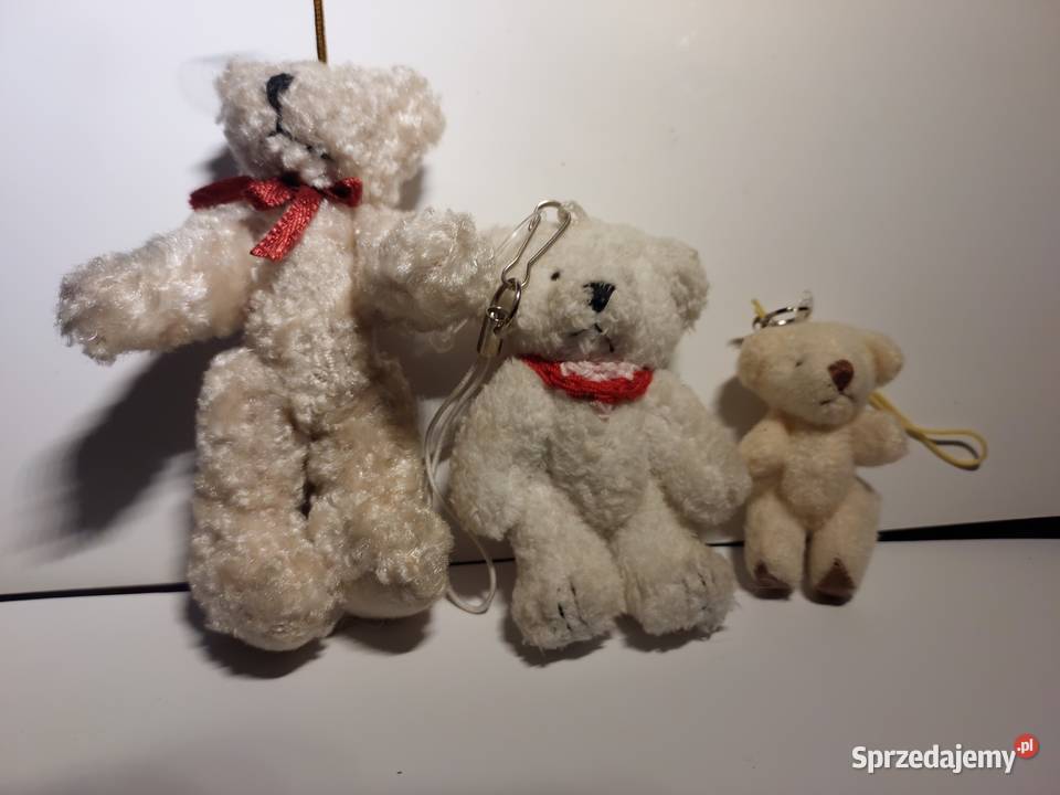 3 małe malutkie misie kolekcjonerskie PRL sprzedam
