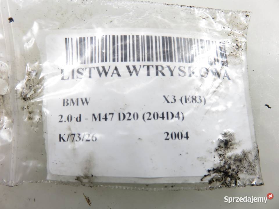 LISTWA WTRYSKOWA BMW 20 d 0281002497 0281002481 osobowe małopolskie