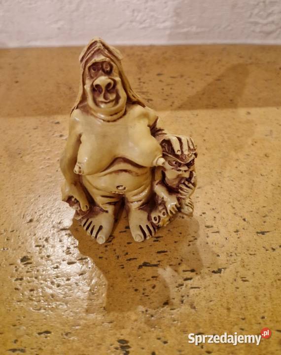 Stara azjatycka FIGURKA JASKINIOWCY vintage Figurki i rzeźby Lublin