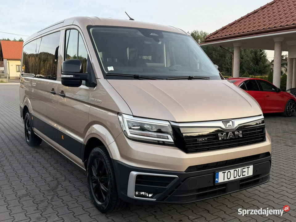 Man TGE 3180 NEXT Doka 9OSÓB VIP Brygadówka Nowy skórzana tapicerka Widełki