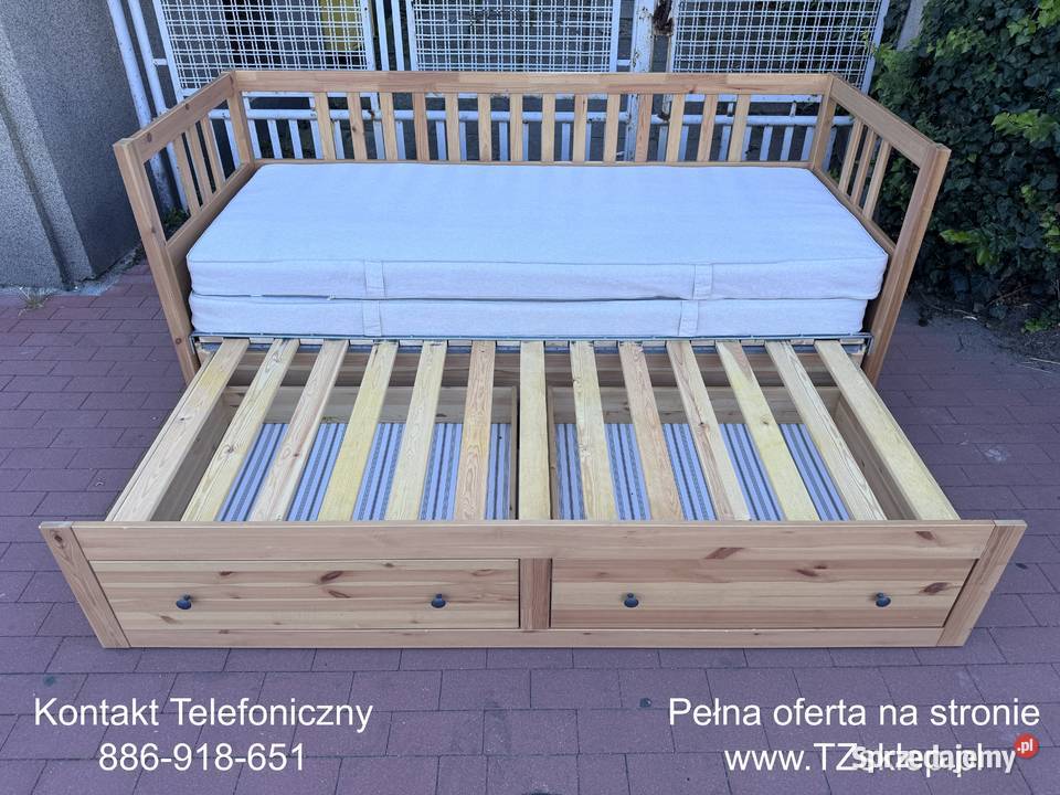 Łóżko leżanka IKEA HEMNES Lite drzewo Sosna 2 Łóżka Rybnik