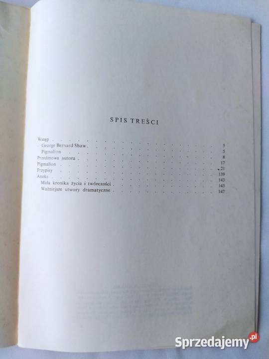 PIGMALION George Bernard Shaw sprzedam