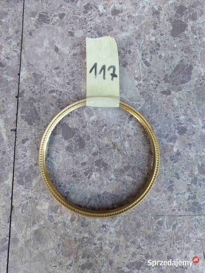117 Mosiężna ramka środka tarczy starego zegara Tczew