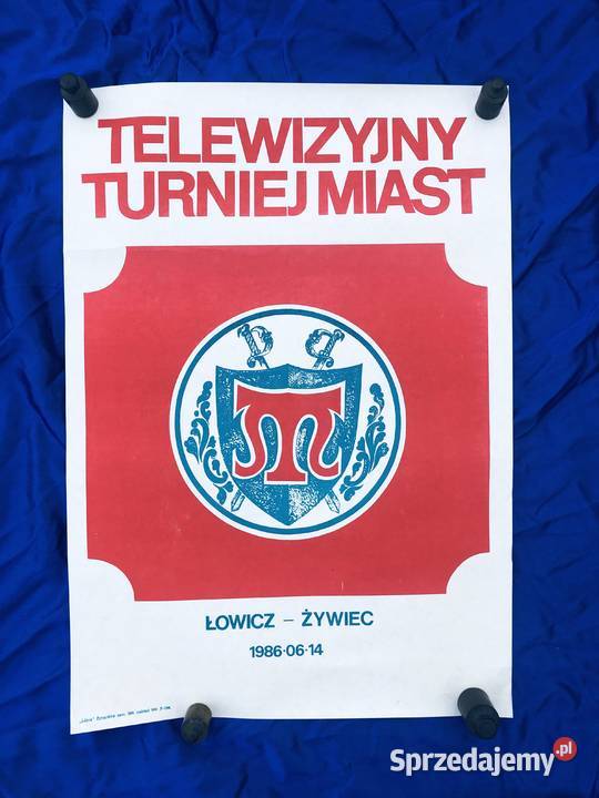 Plakat Turniej miast Łowicz Żywiec 1986 libra