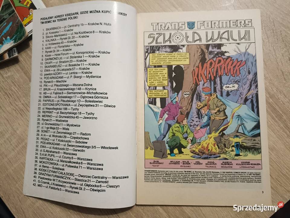 Komiks Transformers 11992 TmSemic Kwidzyn