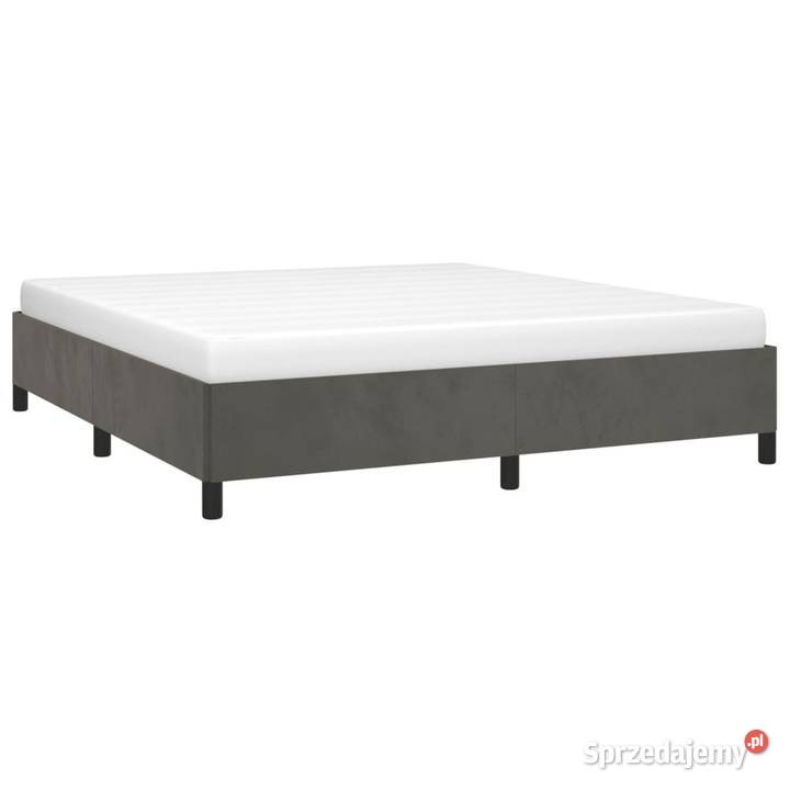 vidaXL Rama łóżka bez materaca ciemnoszara mazowieckie Warszawa sprzedam