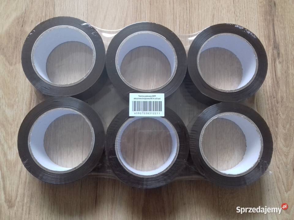 6x Taśmy pakowe przylepne brązowe 48mmx90m klej Bydgoszcz sprzedam