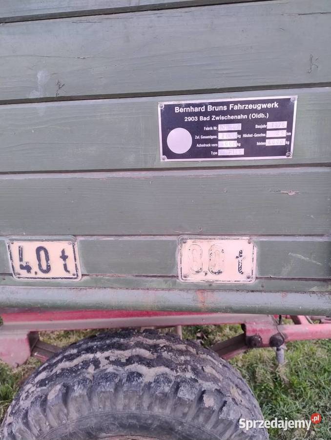 Przyczepa rolnicza Bruns 8t Babice sprzedam