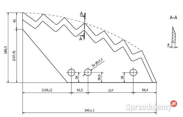 Nóż paszowozu A5375580N