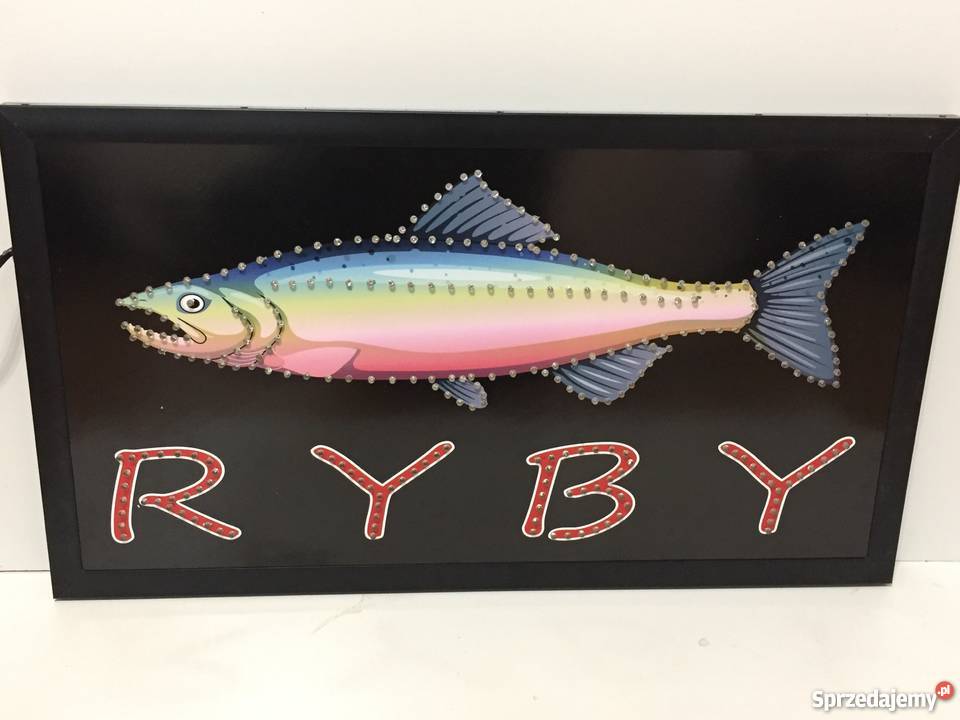 RYBY reklama LED 68x38 zewnętrzna NOWA zachodniopomorskie Kołobrzeg