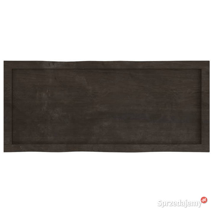 Blat ciemnobrązowy 100x40x24 drewno z naturalną