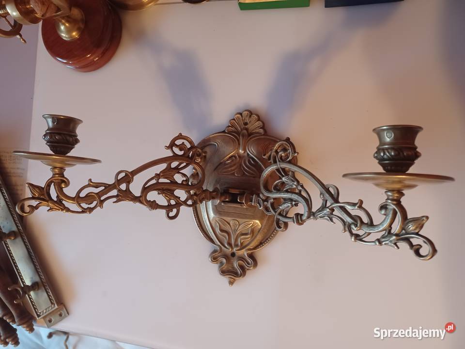 Pianino Świecznik do pianina Mosiądz Kolekcja wielkopolskie