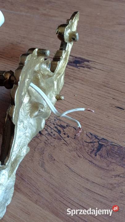 Stare mosiężne kinkiety