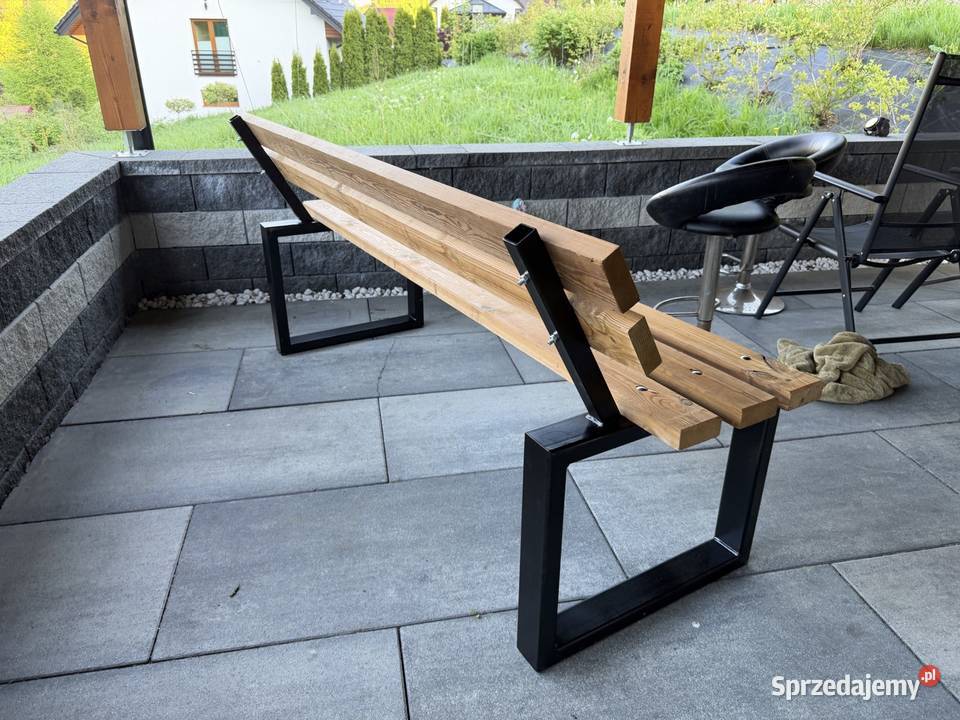 Ławka ogrodowa loft metal Stróża
