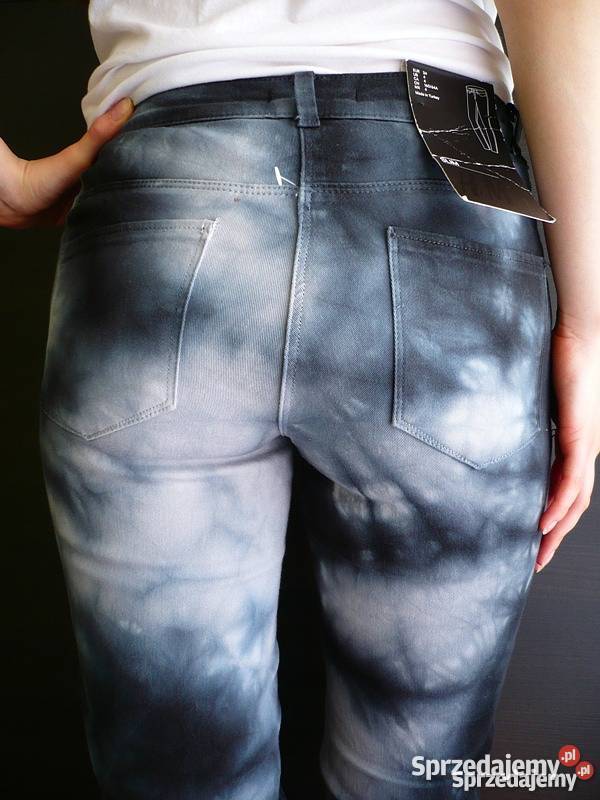 Spodnie jeansowe marmurki hm nowe z metką xs 34 kujawsko-pomorskie Toruń