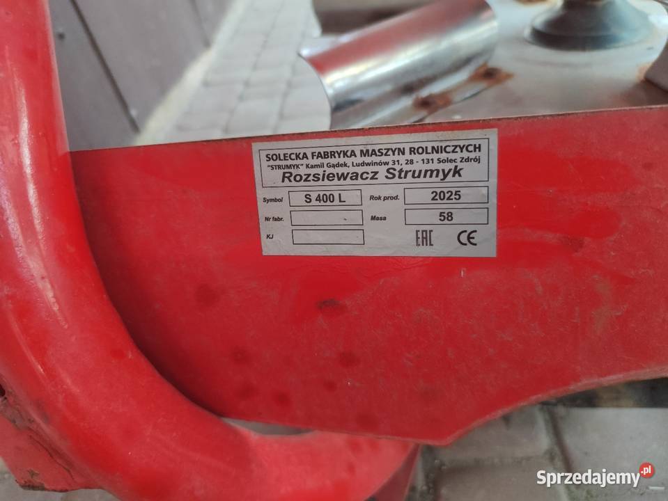 Rozsiewacz nawozów lejek strumyk 400 2025r