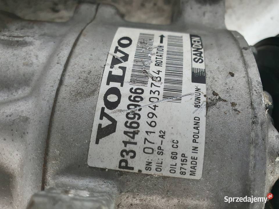 SPRĘŻARKA KLIMATYZACJI Volvo V90 II 20 D4 osobowe Kompresory klimatyzacji lubelskie Chełm