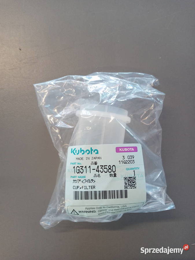 Obudowa filtra paliwa Kubota 1g31143580 iseki Łańcut
