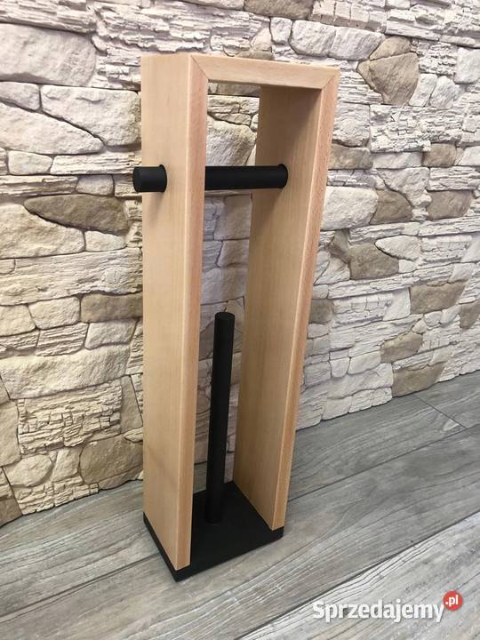 Stojak drewniany LOFT na papier toaletowy wiele