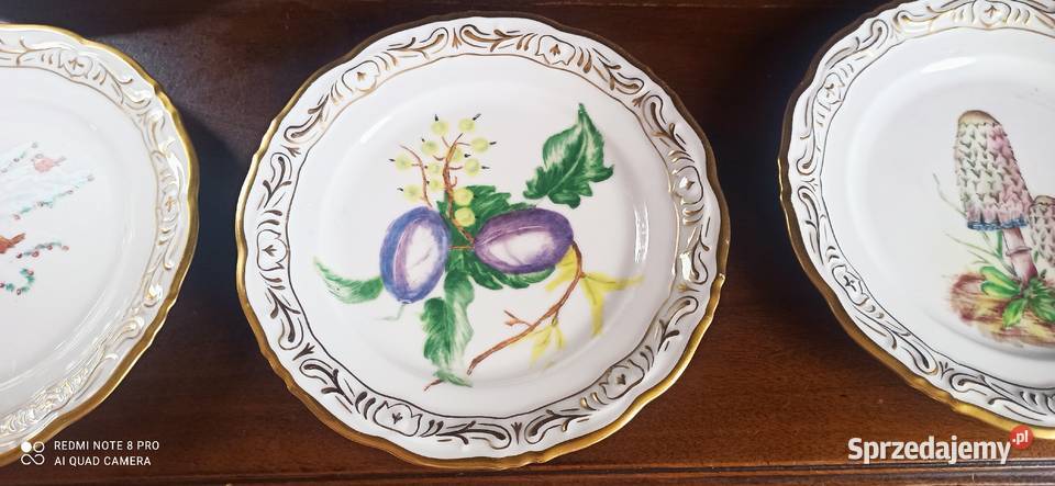 Talerzyk deserowy z ręcznie malowanymi dekorami Gdańsk