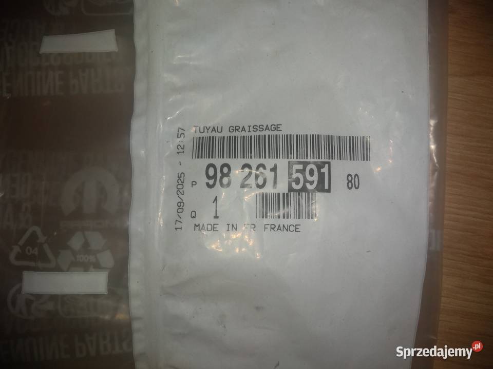 Przewód smarowania turbiny Citroen 12 THP Nowy Lublin