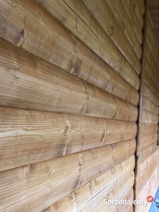 Elewacja z Drewna PółBal Prosta