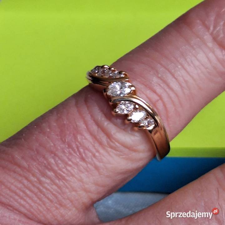 Pierścionek Damski Złoto 585 Diament szlif