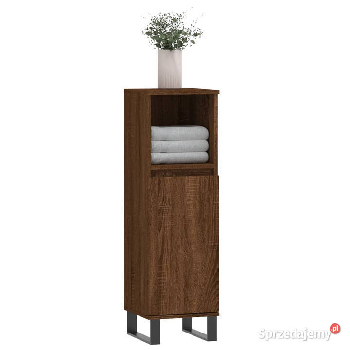 Szafka łazienkowa brązowy dąb 30x30x100 WM831571 mazowieckie Warszawa