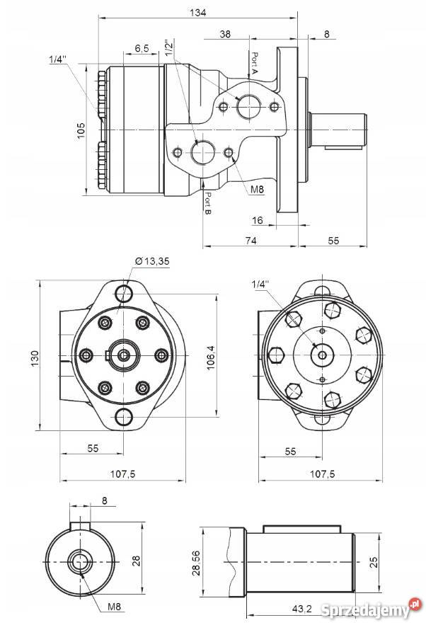 Silnik Hydrauliczny 32 3 GR2 Mocowanie Kołnierz kujawsko-pomorskie Solec Kujawski