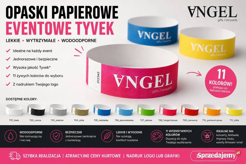 opaski papierowe tyvek opaska identyfikacyjna na mazowieckie