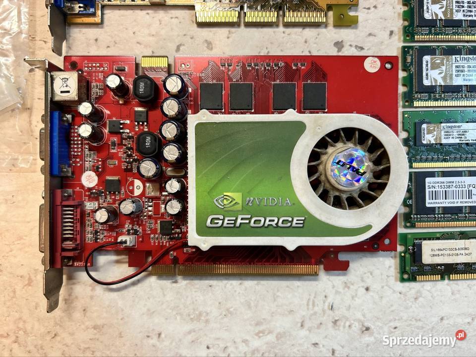 Retro zestaw PC GeForce 7300 GT MX200 AGP RAM mazowieckie Warszawa