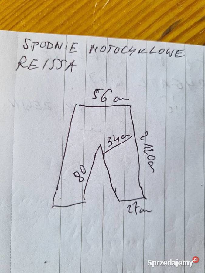 Spodnie motocyklowe Reissa pas 2x56 Spodnie Lubenia sprzedam