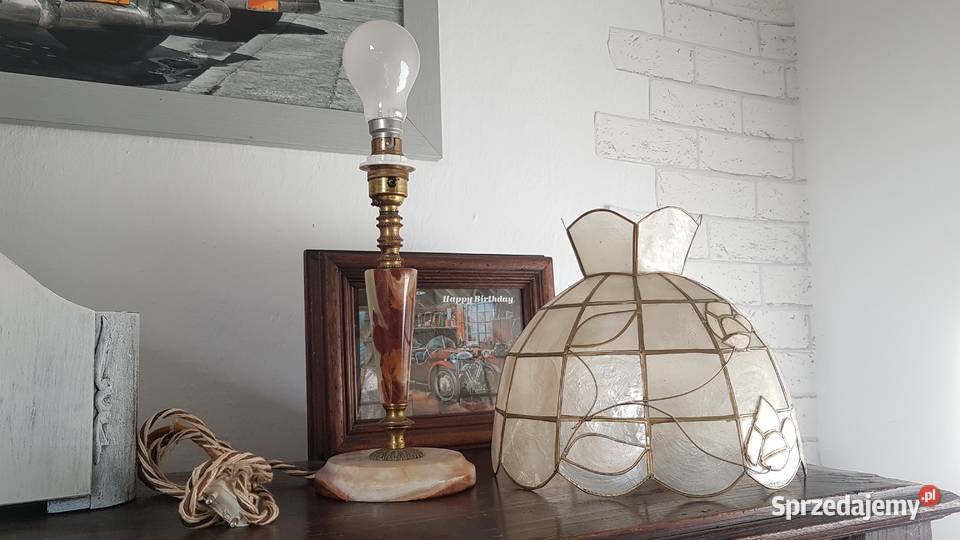 lampa gabinetowa witrażowa na marmurowej nodze zachodniopomorskie Białogard