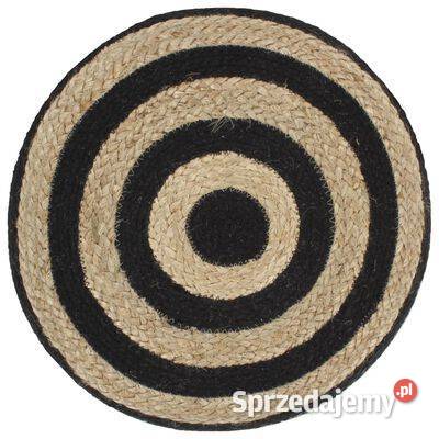 vidaXL Ręcznie robiony puf czarny 45 x 30 mazowieckie Warszawa