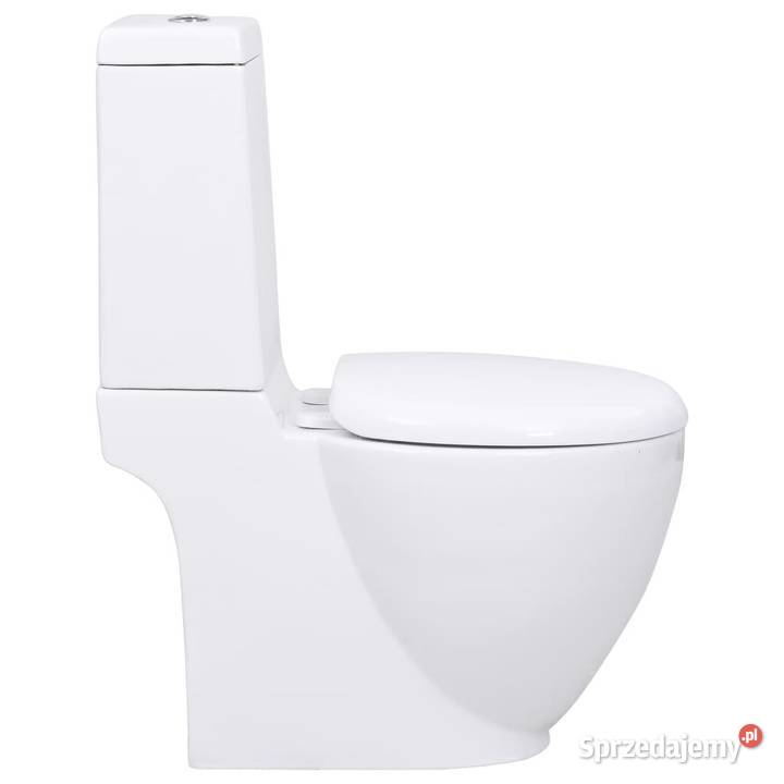 vidaXL Ceramiczna toaleta ze spłuczką okrągła mazowieckie