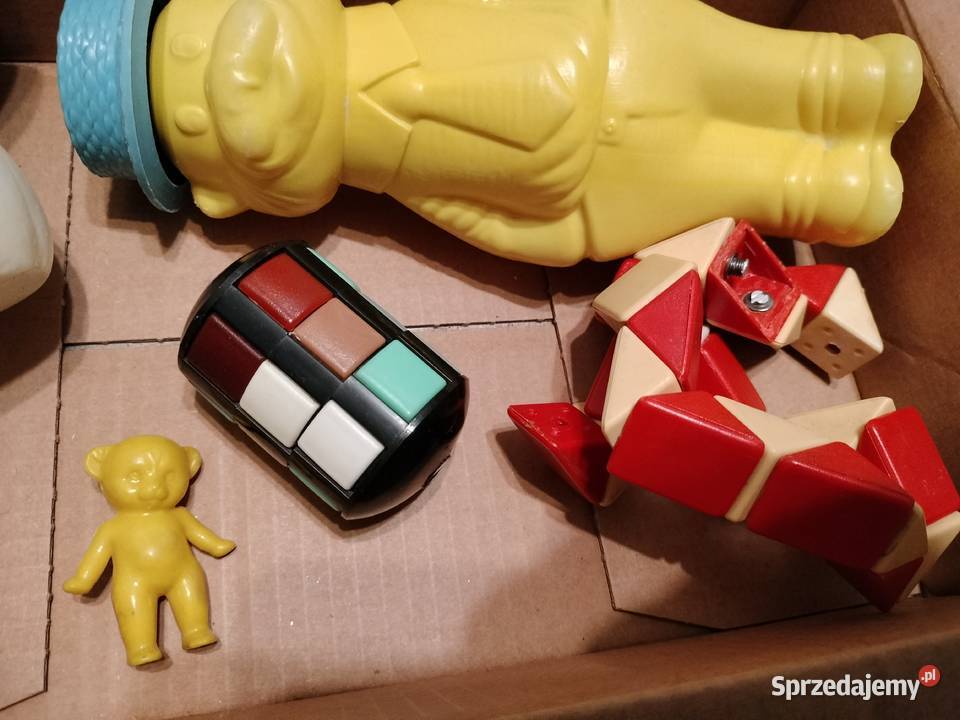Zestaw starych zabawek plastikowe miś muchomor Choszczno