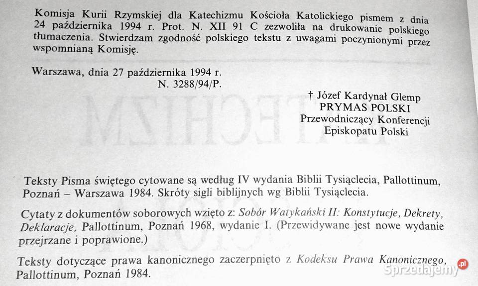 Katechizm Kościoła Katolickiego Pallottinum 1994 Rok wydania 1994 Chełm