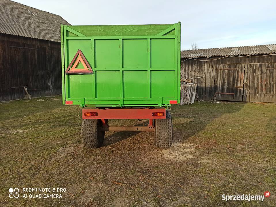 Przyczepa Jednoosiowa Wywrotka Do Tyłu Solidna nieuszkodzony Borzęckie sprzedam