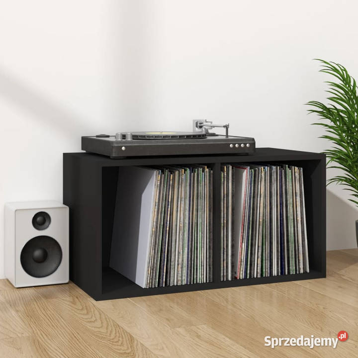Szafka na winyle czarna 71x34x36 materiał Warszawa