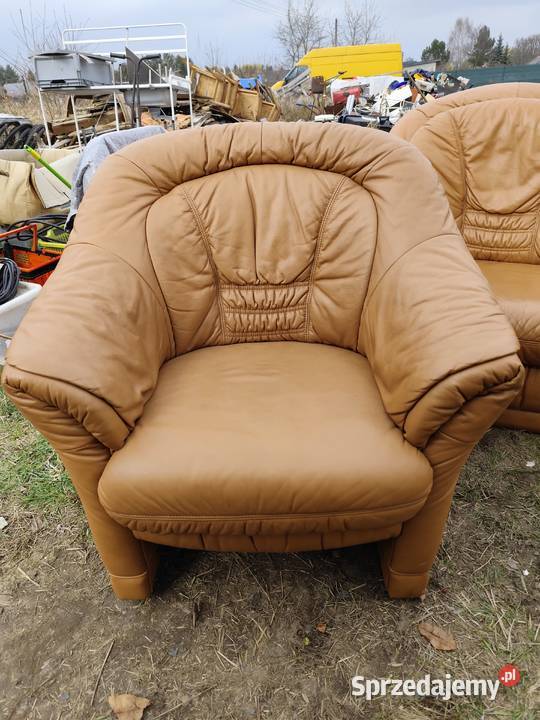 Narożnik skórzany Himola plus fotel Lubin