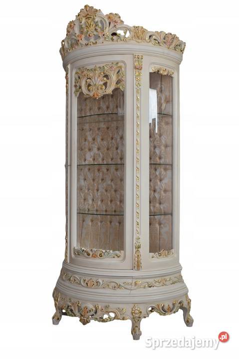 Duża Piękna Witryna Gablota Serwantka Drewniana