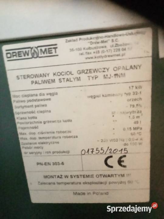 Spszedam piec co Kotły i Piece CO Iłowiec sprzedam