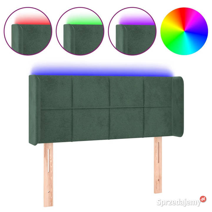 Zagłówek do łóżka z LED ciemnozielony 83x16x7888 Warszawa sprzedam