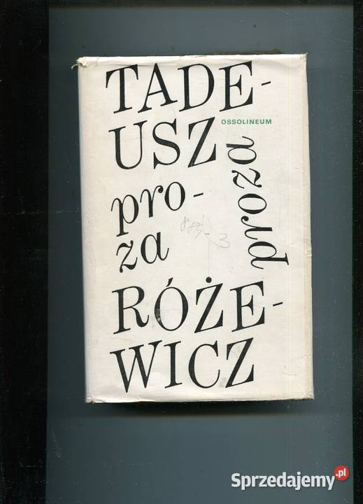 Proza Tadeusz Różewicz Proza i poezja sprzedam