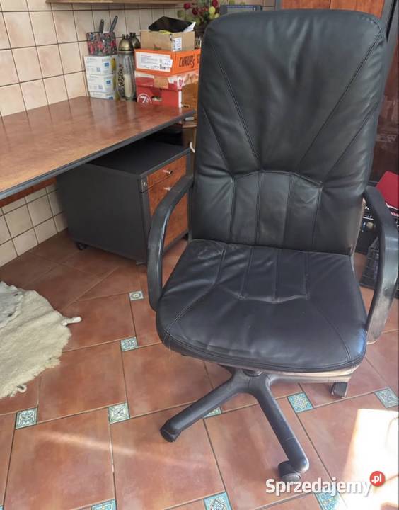 Zestaw mebli biurowych fotel skórzany komplet Meble do salonu zachodniopomorskie Zieleniewo sprzedam