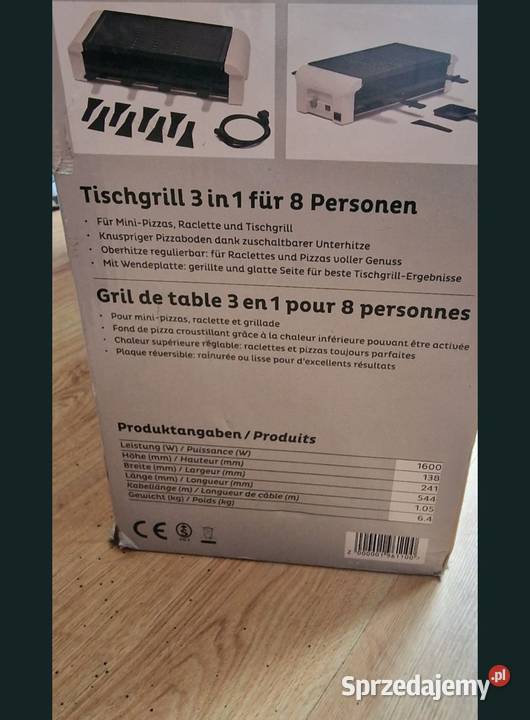 Grill elektryczny 3w1 na 8 osob Rybnik