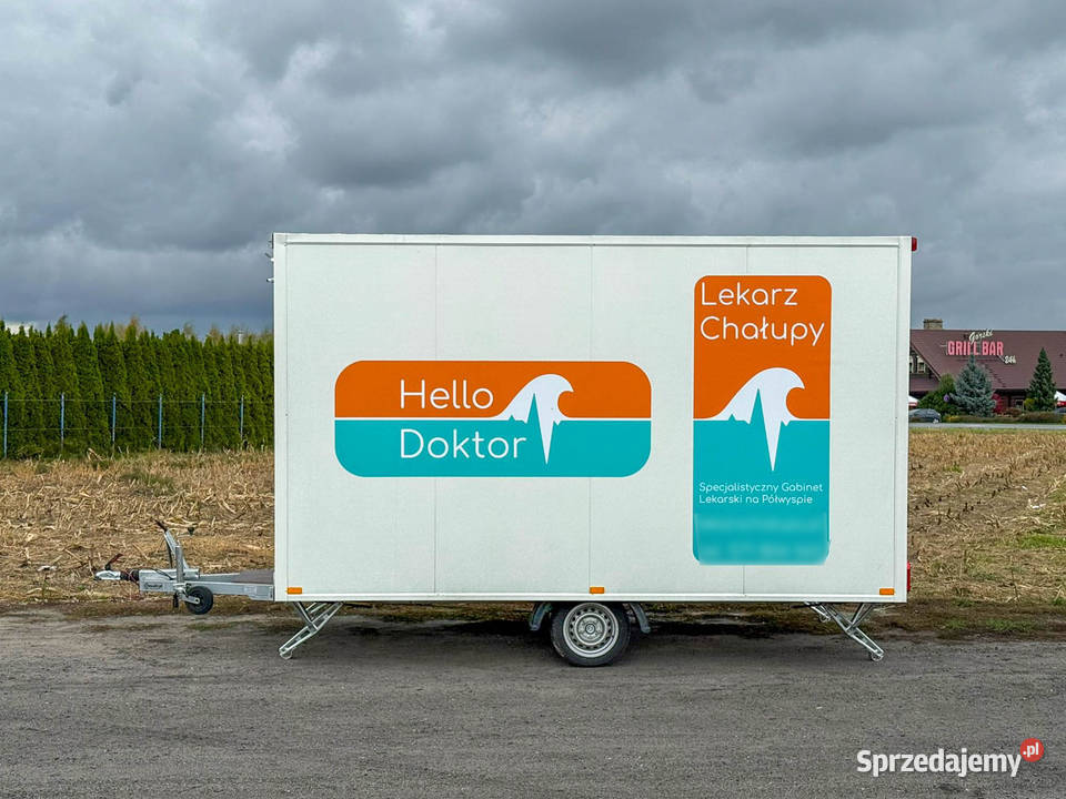 Przyczepa gastronomiczna 4 m zarejestrowana ręki wielkopolskie Kotlin sprzedam