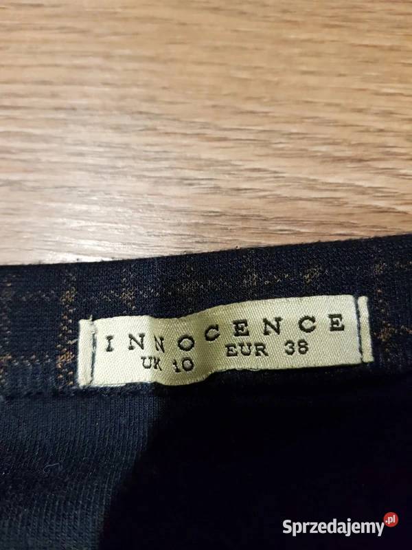 Czarna spódnica w kratkę Innocence rozmiar 34 Trąbki Wielkie