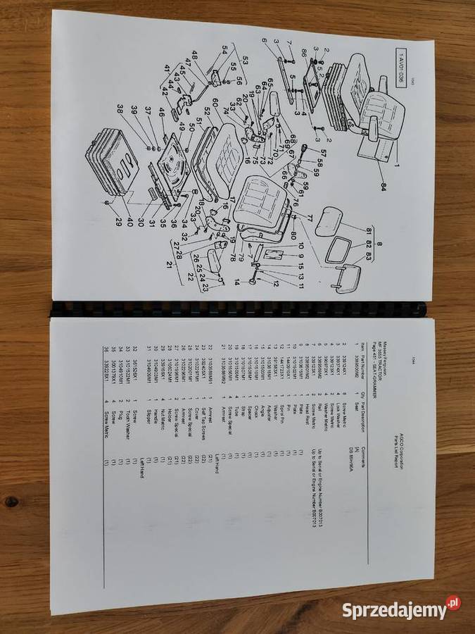 MASSEY FERGUSON 3655 KATALOG CZĘŚCI Gdańsk