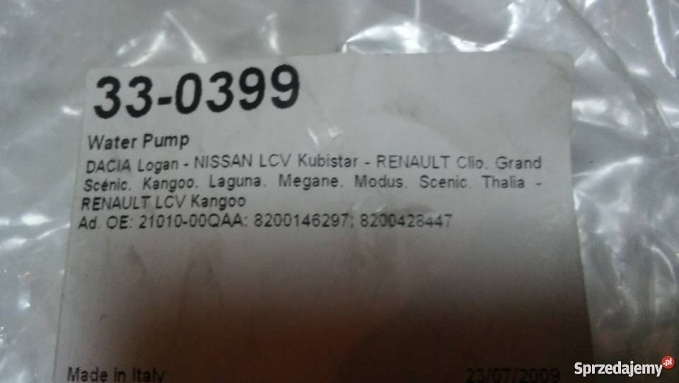 Pompa Wody Reno ClioLagunaMegana 16 ben Świdnica